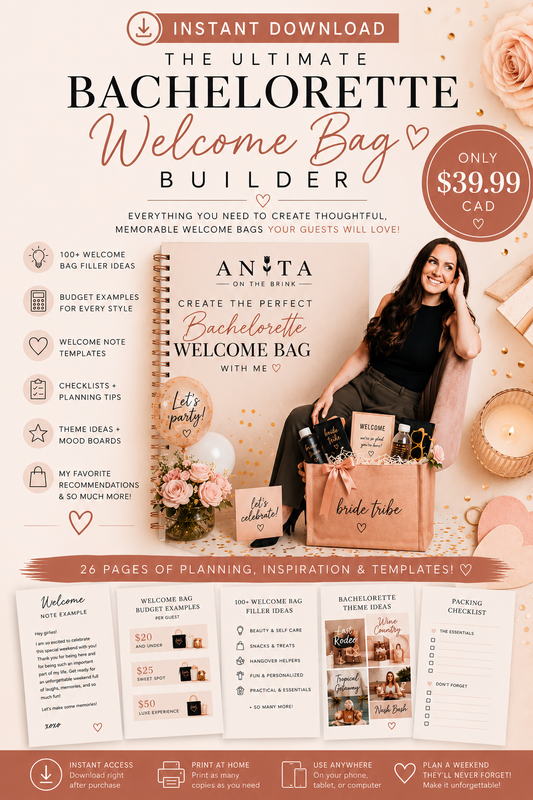 Bachelorette Welcome Bag Planner